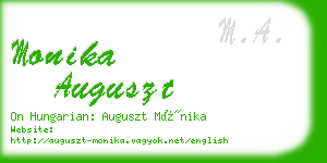 monika auguszt business card